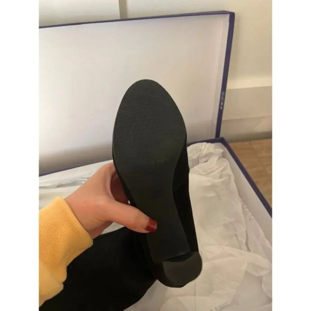 NEW IN BOX Stuart Weitzman Highland Black Suede Over-the-knee Boot Women's